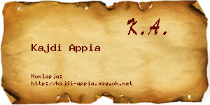 Kajdi Appia névjegykártya
